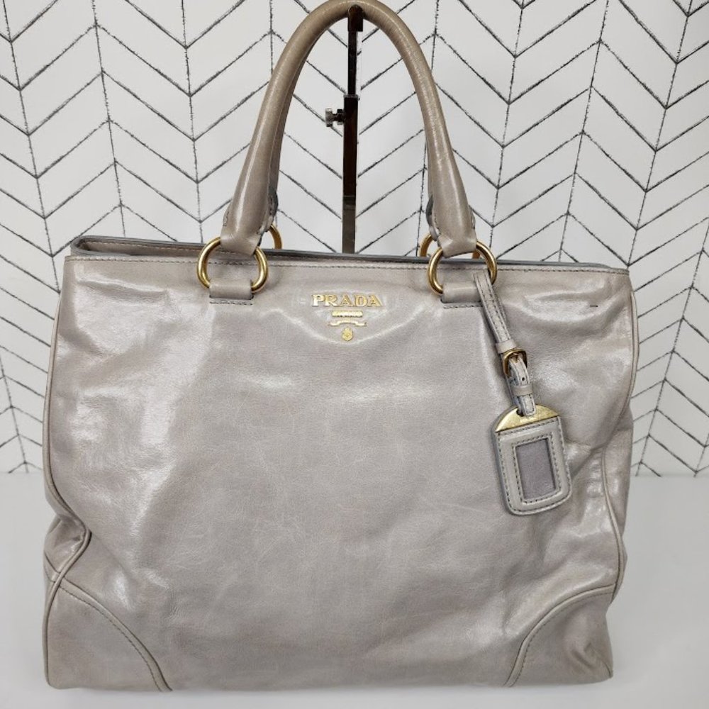 Prada Vitello Shine Tote Bag